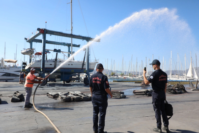 Muğla'daki marinalarda yangın riskine karşı kapsamlı denetim
