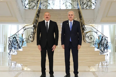 Azerbaycan Cumhurbaşkanı Aliyev, Kurtulmuş'u kabul etti