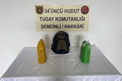 Hakkâri hudut hattında 8 kilo uyuşturucu ele geçirildi