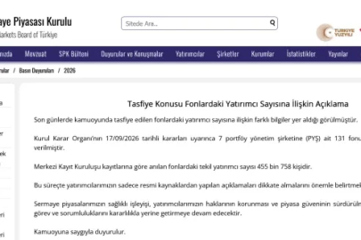 SPK o sayıyı açıkladı... Tasfiye edilen 131 fonda 455 bin 758 yatırımcı var