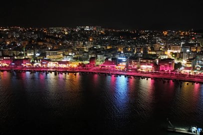 Samsun Atakum sahili pembeye büründü